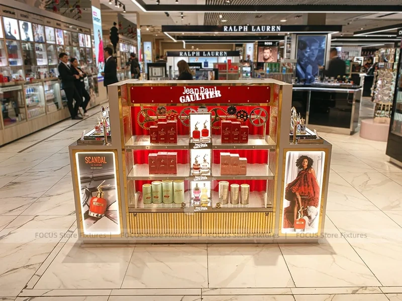 Black Red Fragrance Department Store Counter