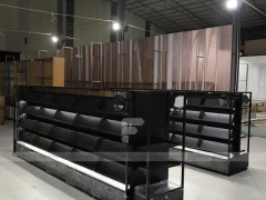 Black Stepped Cosmetics Gondola Display