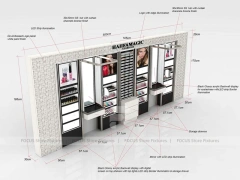 Black Tiered Makeup Gondola Display Island