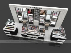 Black Tiered Makeup Gondola Display Island