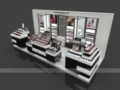Black Tiered Makeup Gondola Display Island