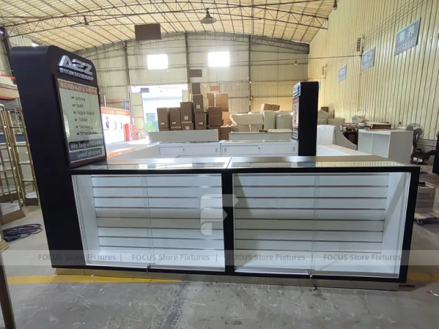 Black White A12 Phone Kiosk Counter Display