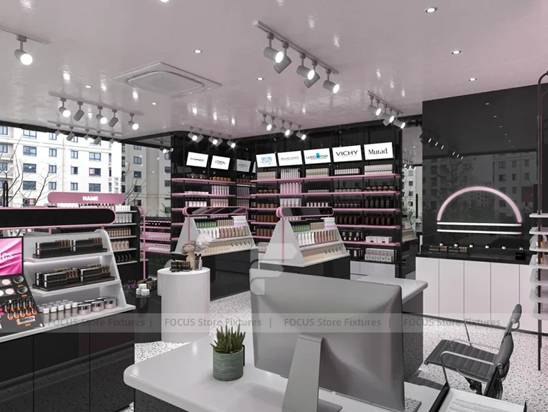 Black White Beauty Salon and Cosmetics Store
