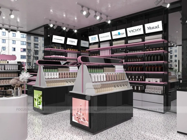 Black White Beauty Salon and Cosmetics Store