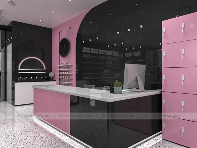 Black White Beauty Salon and Cosmetics Store