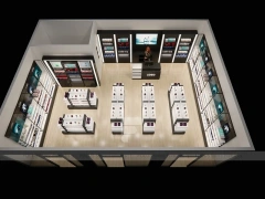 Black White Beauty Store Shelving Layout