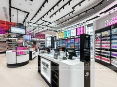 Black White Cosmetic Shop with Cashier Counter