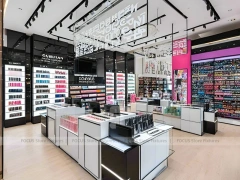Black White Cosmetic Shop with Cashier Counter