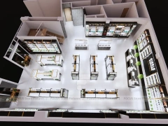 Black White Cosmetics Store Aisle Layout