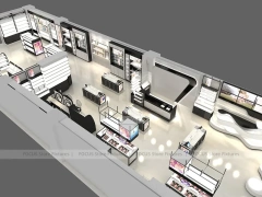 Black White Cosmetics Store Floor Plan Layout