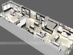 Black White Cosmetics Store Floor Plan Layout