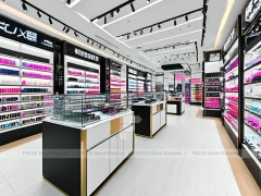 Black White Cosmetics Store with Central Checkout