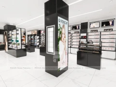 Black White Cosmetics Wall and Gondola Display
