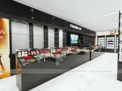 Black White Cosmetics Wall and Gondola Display