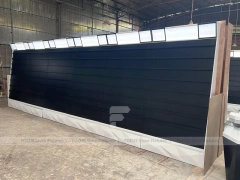 Black White Curved Mobile Phone Store Counter
