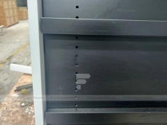 Black White Curved Mobile Phone Store Counter
