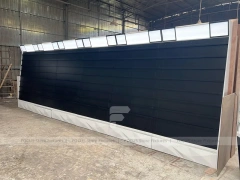 Black White Curved Mobile Phone Store Counter