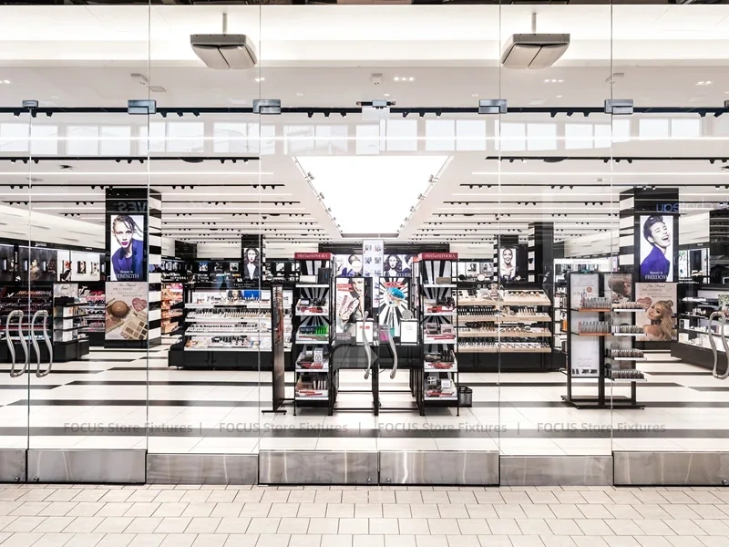Black White Makeup Brand Wall Display
