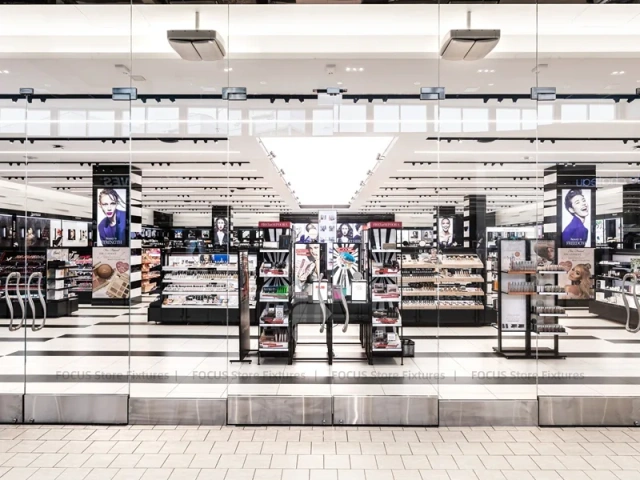 Black White Makeup Brand Wall Display