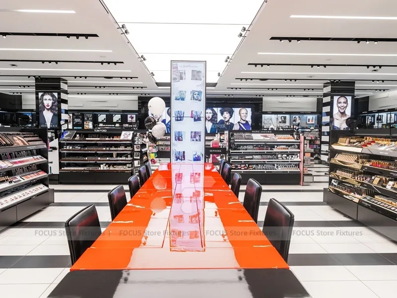 Black White Makeup Brand Wall Display
