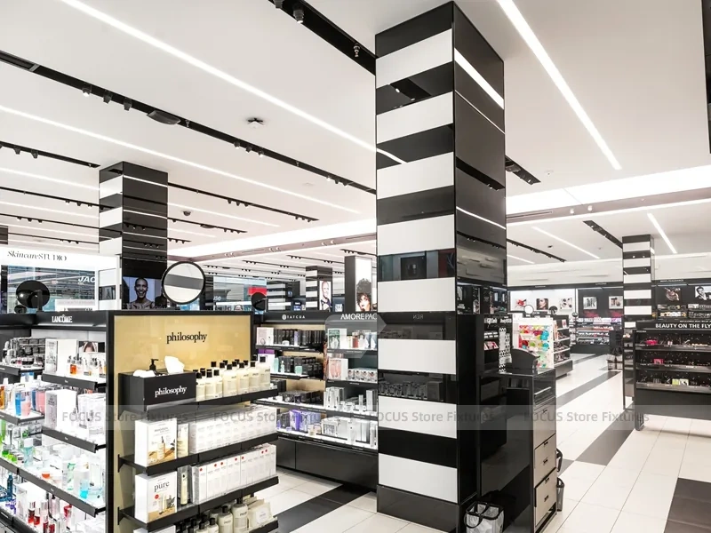 Black White Makeup Brand Wall Display