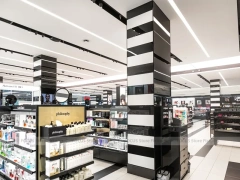 Black White Makeup Brand Wall Display