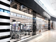 Black White Makeup Brand Wall Display
