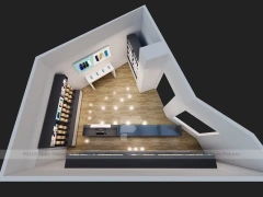Black White Mobile Accessories Boutique Interior