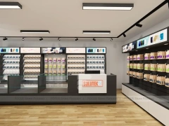 Black White Mobile Accessories Boutique Interior