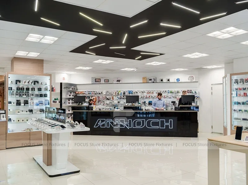 Black White Mobile Accessories Shop Counter
