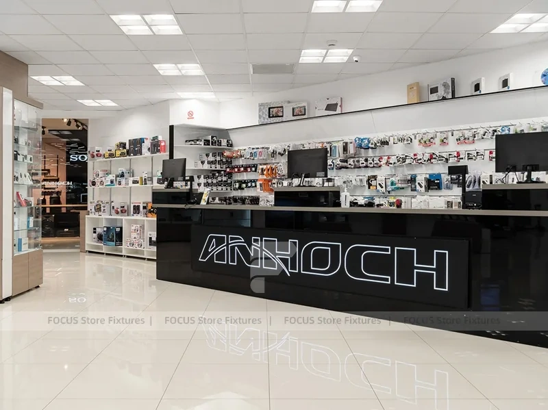 Black White Mobile Accessories Shop Counter