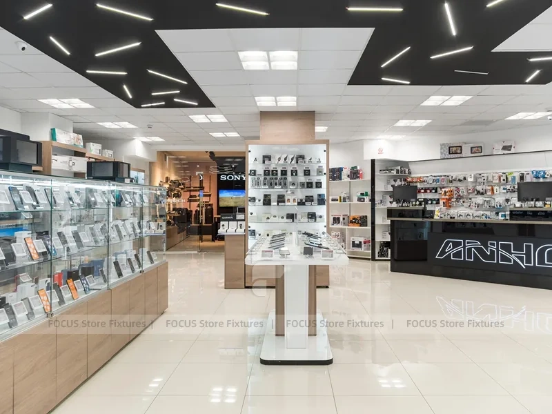 Black White Mobile Accessories Shop Counter