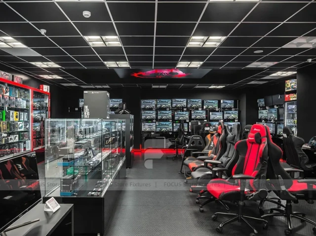 Black White Mobile Accessories Shop Counter
