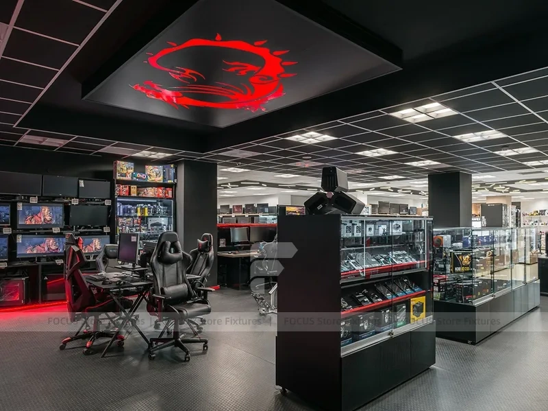 Black White Mobile Accessories Shop Counter