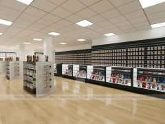 Black White Mobile Accessories Wall Shop
