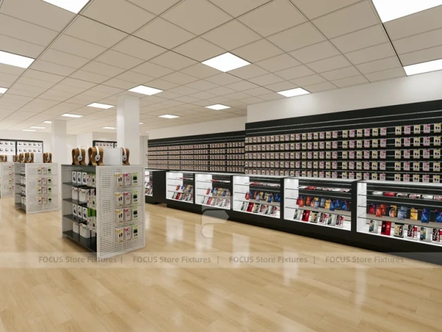 Black White Mobile Accessories Wall Shop