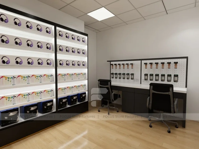 Black White Mobile Accessories Wall Shop