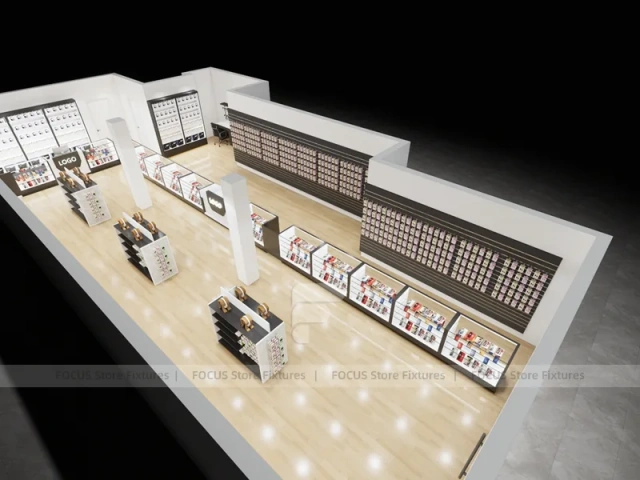 Black White Mobile Accessories Wall Shop