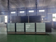 Black White Mobile Kiosk Counter Set