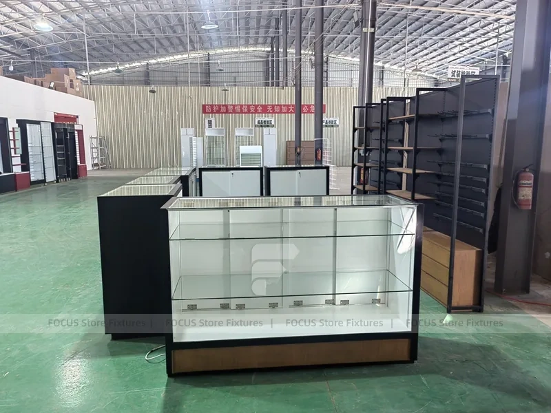 Black White Mobile Kiosk Counter Set