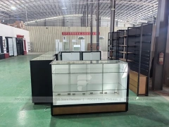 Black White Mobile Kiosk Counter Set
