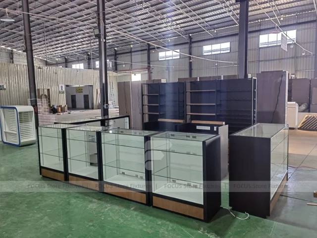 Black White Mobile Kiosk Counter Set