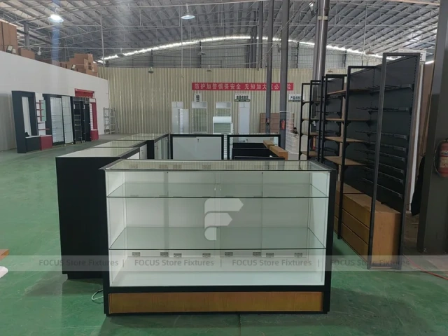 Black White Mobile Kiosk Counter Set
