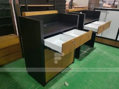 Black White Mobile Kiosk Counter Set