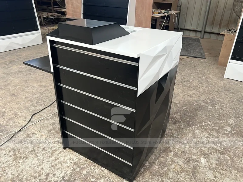 Black White Mobile Phone Checkout Counter