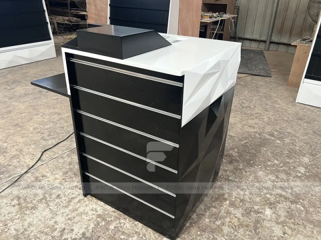 Black White Mobile Phone Checkout Counter