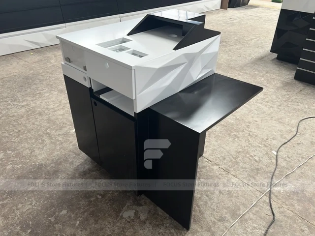Black White Mobile Phone Checkout Counter