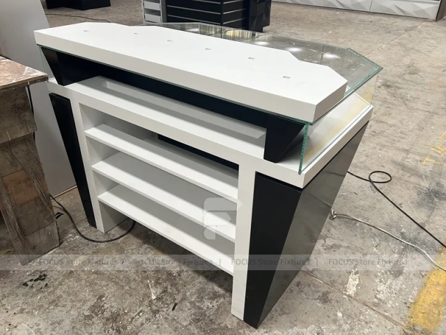 Black White Mobile Phone Checkout Counter