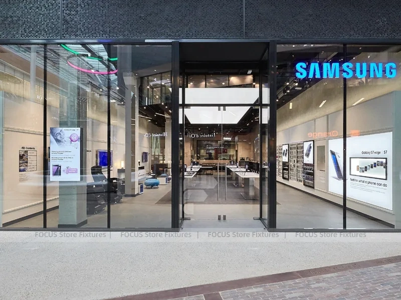Black White Mobile Phone Flagship Store Interior