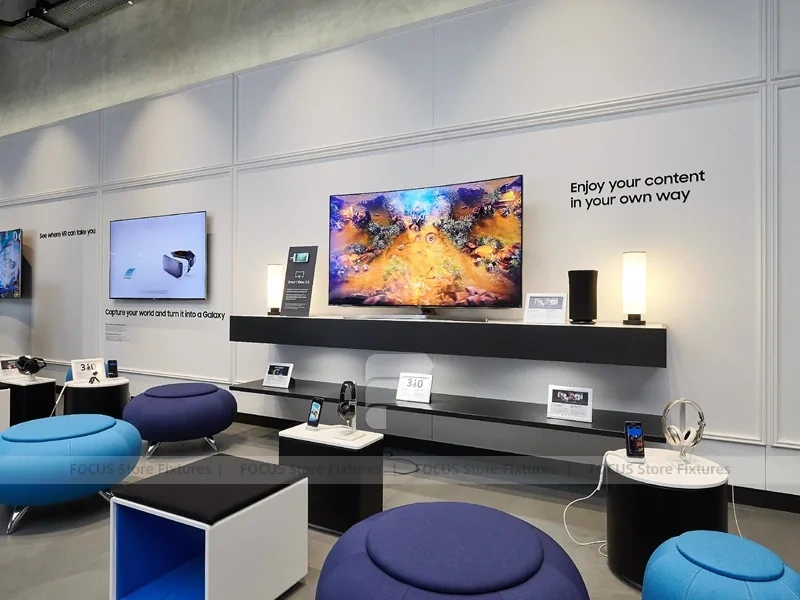 Black White Mobile Phone Flagship Store Interior